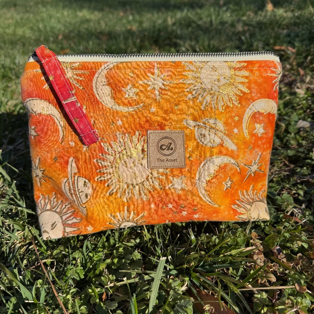 Handmade Sun and Moon Cosmetic Bag
